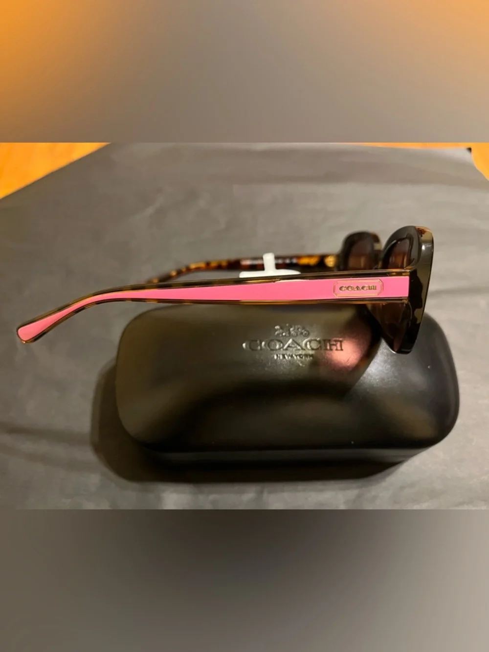 Coach Tortoiseshell Women's Sunglasses with Brown Lenses - Picture 3 of 5